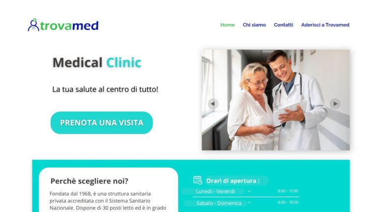 trovamed gestionale medico ti crea anche la pagina profilo