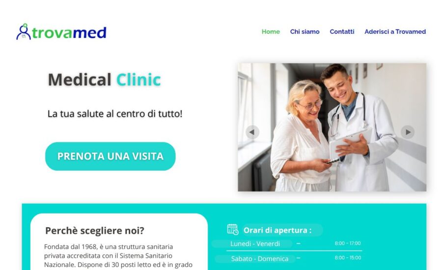 trovamed gestionale medico ti crea anche la pagina profilo